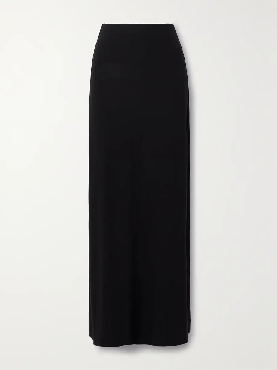 LESET - Lauren Stretch-knit Maxi Skirt - Black Cover