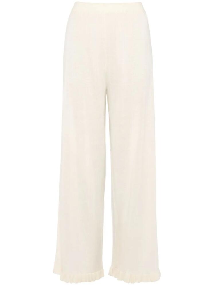 ERES Bernard straight-leg pajama trousers - White Cover