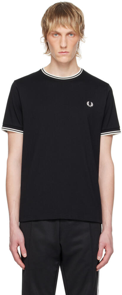 Fred Perry Black Twin Tipped T-Shirt Cover