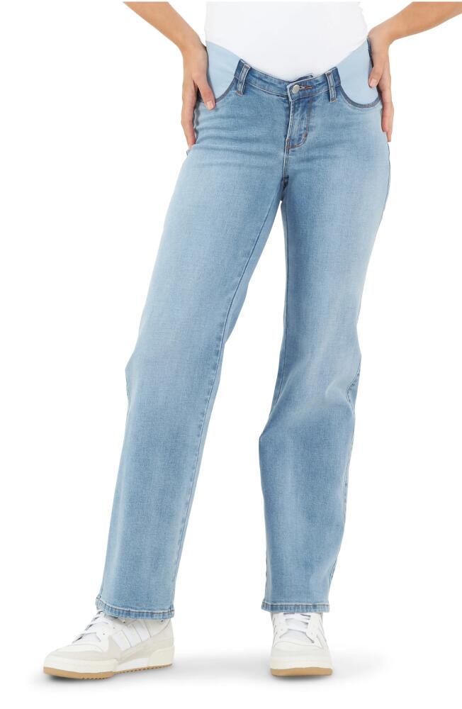 Ripe Maternity Kyle Over the Bump Wide Leg Maternity Jeans in Light Blue Cover