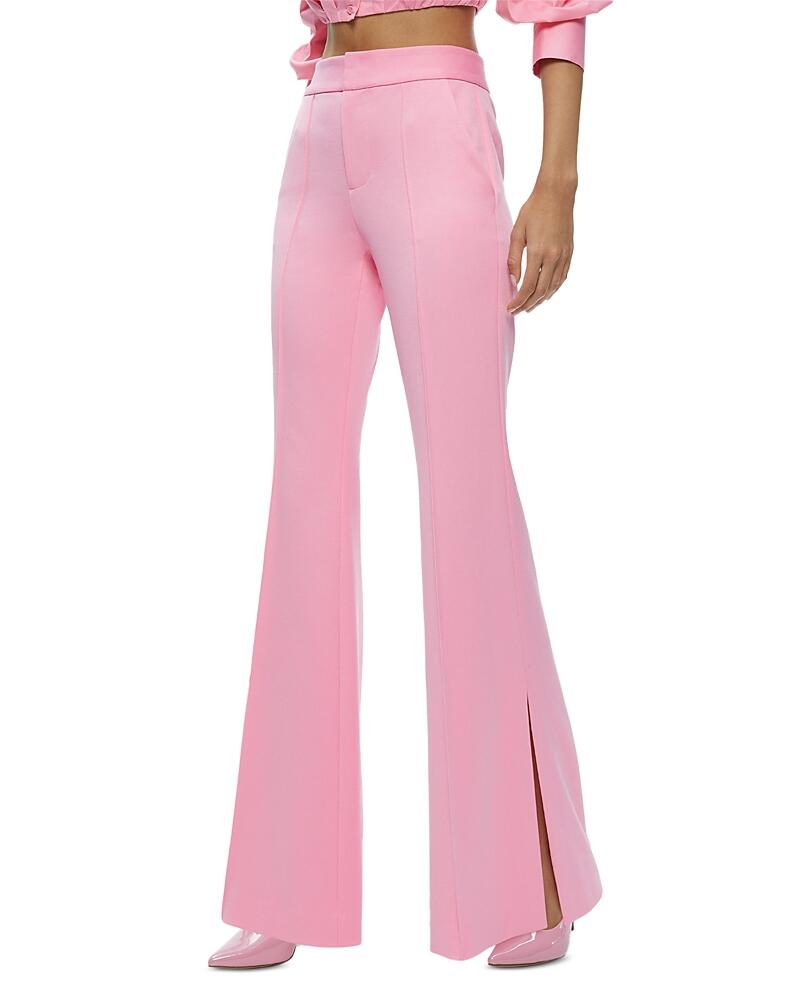 Alice and Olivia Danette Mid Rise Flare Leg Slit Pants Cover