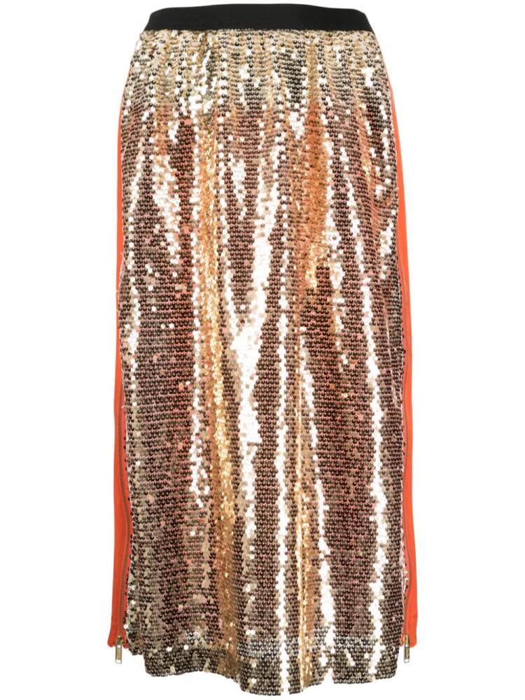 Undercover sequinned maxi skirt - Gold Cover