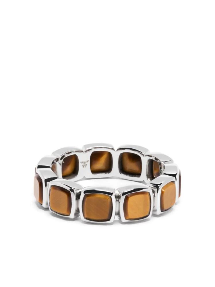 Tom Wood sterling silver cushion tiger eye ring Cover