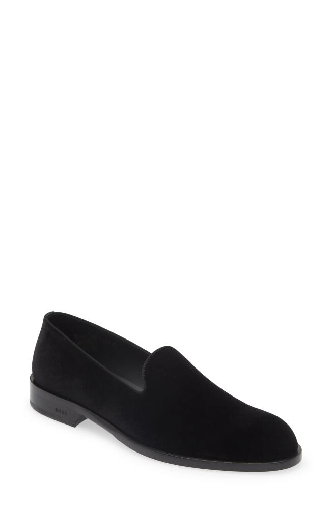 BOSS Bruce Velvet Loafer in Black Cover