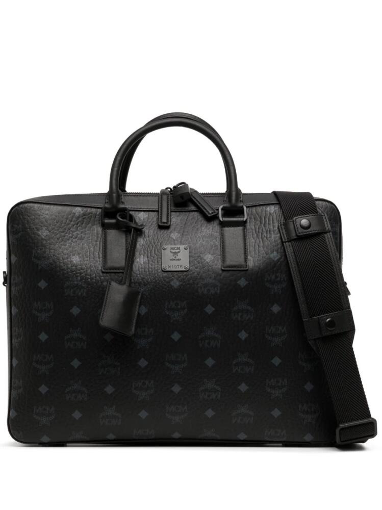 MCM large Klassik monogram tote bag - Black Cover