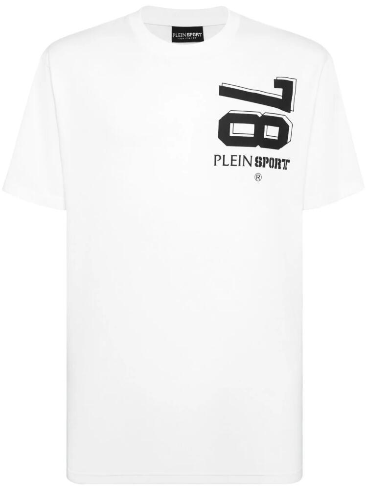 Plein Sport logo-print crew-neck T-shirt - White Cover