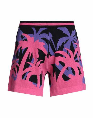 8 By Yoox Hawaiian Jacquard Cotton Shorts Man Shorts & Bermuda Shorts Fuchsia Cotton, Recycled cotton Cover