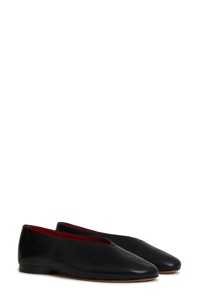 Mansur Gavriel Glove Flat in Black/Flamma Cover