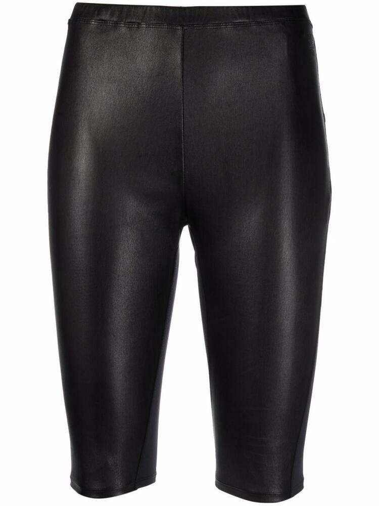 LOEWE leather high-waisted biker shorts - Black Cover