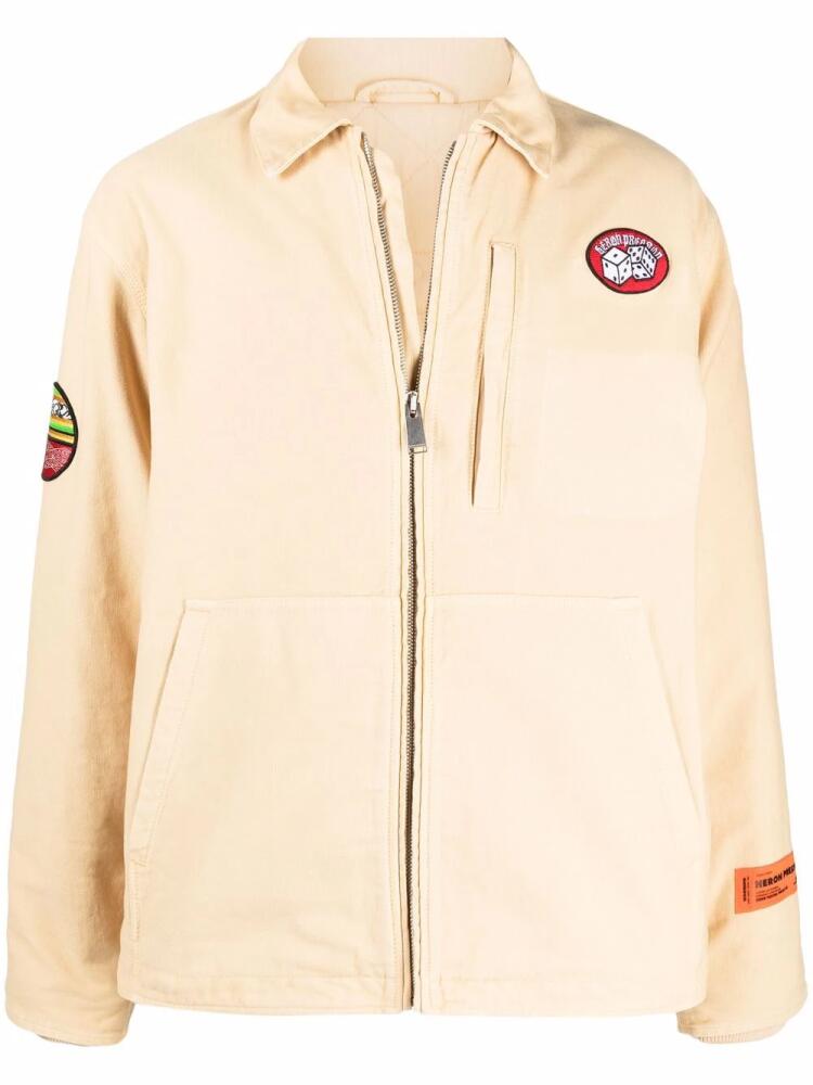 Heron Preston patch-detail canvas jacket - Neutrals Cover