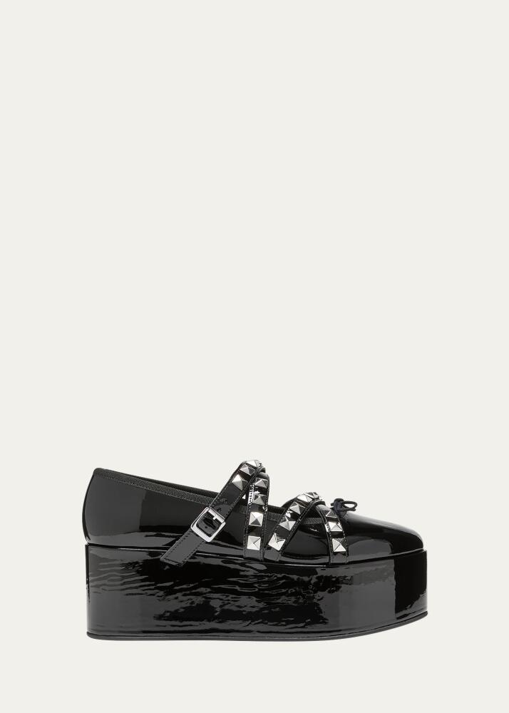 Noir Kei Ninomiya x Repetto Platform Studded Patent Ballet Flats Cover