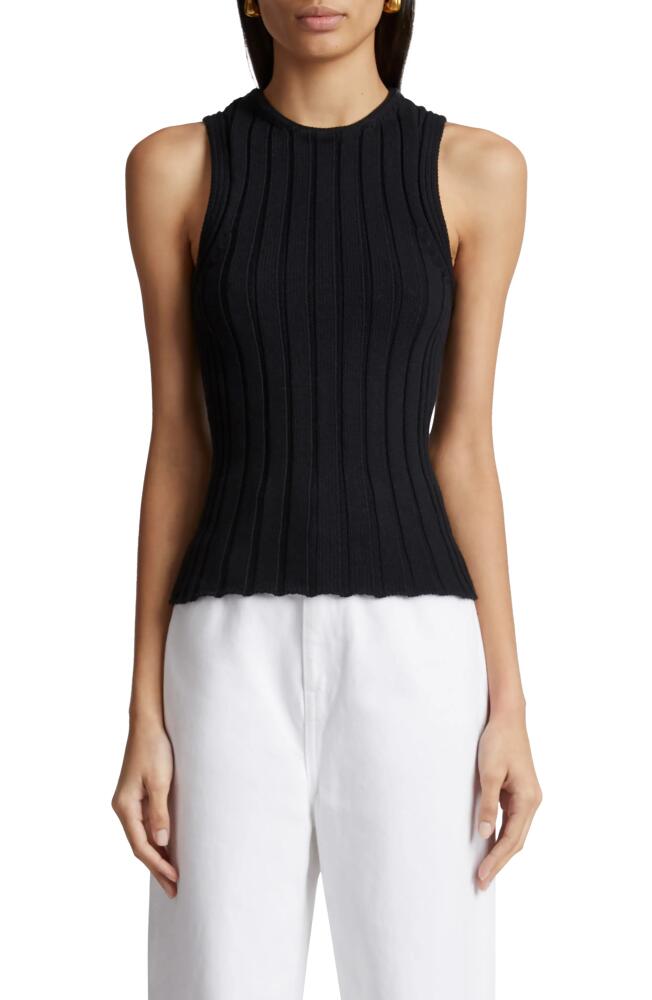 Khaite Manu Rib Sleeveless Sweater in Black Cover