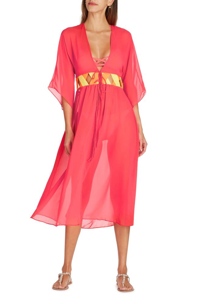 VALIMARE Rio Bandage Cover-up Robe in Coral Cover