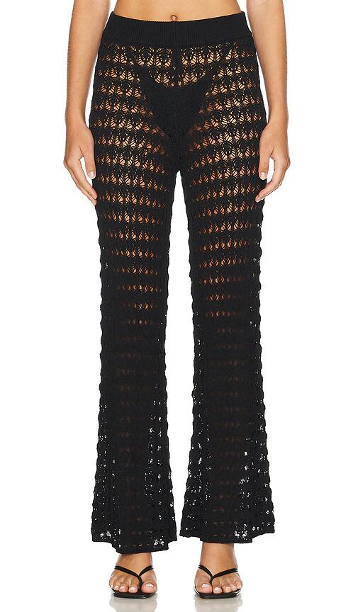 LNA Bianca Crochet Pant in Black Cover