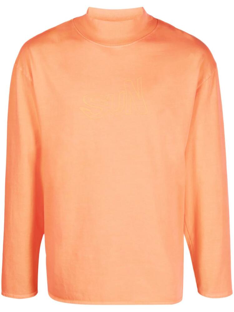 ERL high-neck cotton sweatshirt - Orange Cover