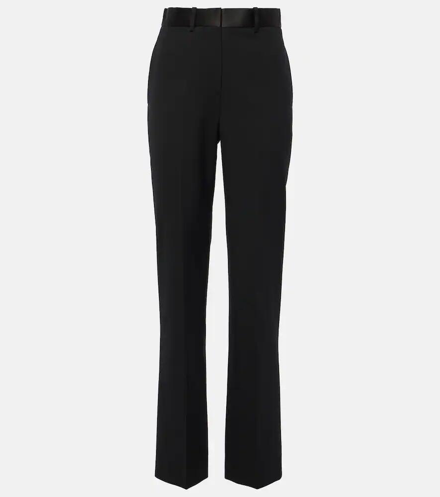 Victoria Beckham High-rise wool-blend straight pants Cover