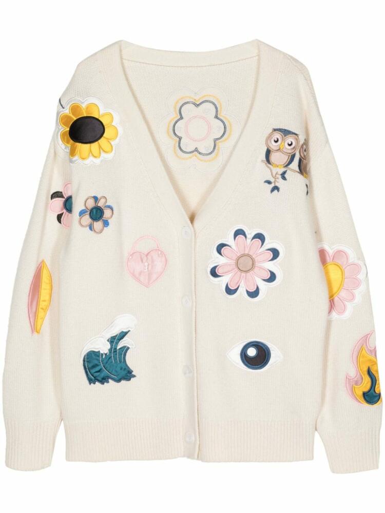 Cynthia Rowley Playful Patchwork cashmere-blend cardigan - White Cover