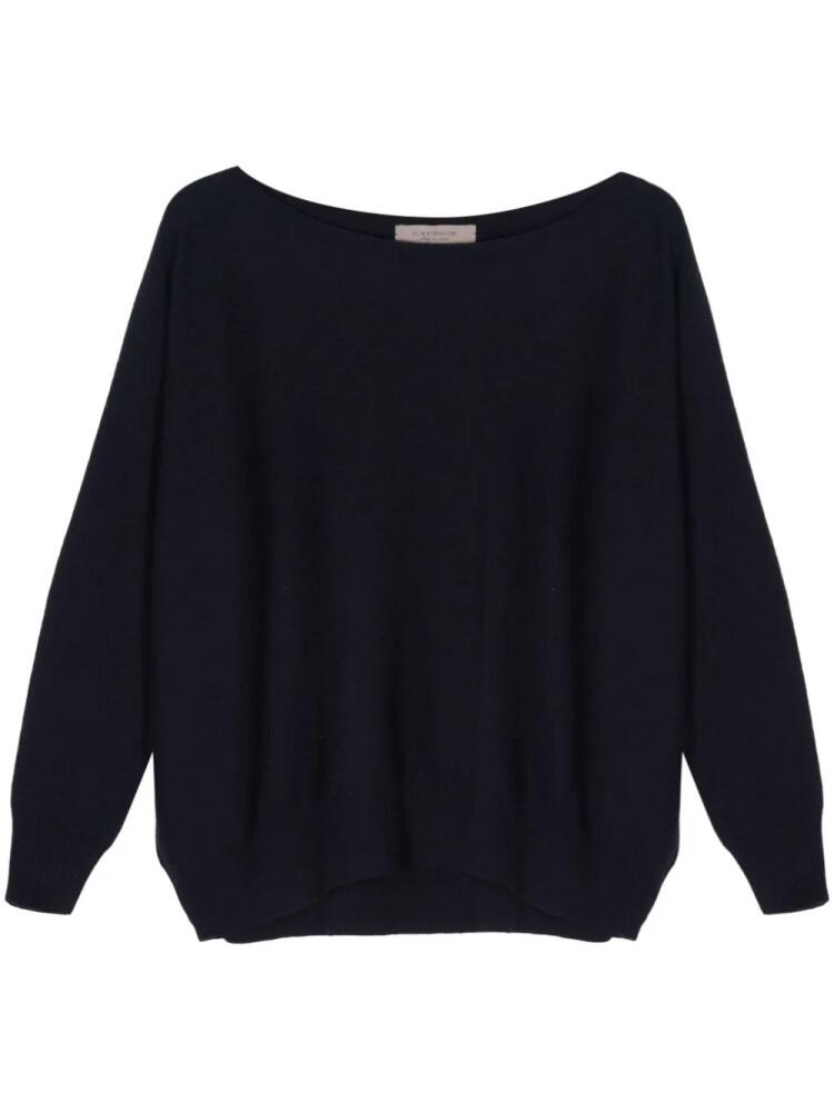 D.Exterior boat-neck jumper - Blue Cover