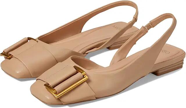 Franco Sarto Tracy Sling Slingback Flats (Nude Beige Leather) Women's Flat Shoes Cover