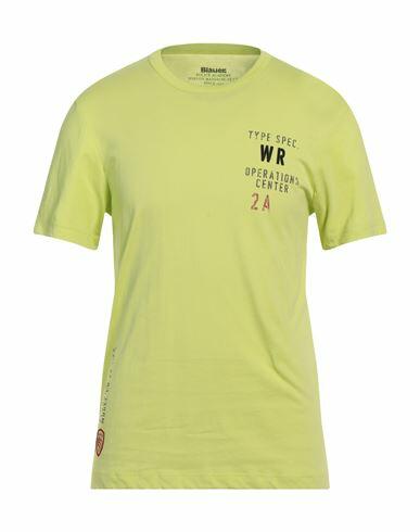 Blauer Man T-shirt Acid green Cotton Cover