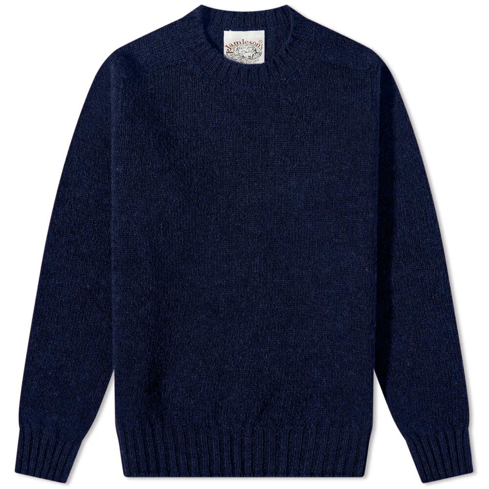 Jamieson's of Shetland Men's Crew Knit in Dark Navy Cover