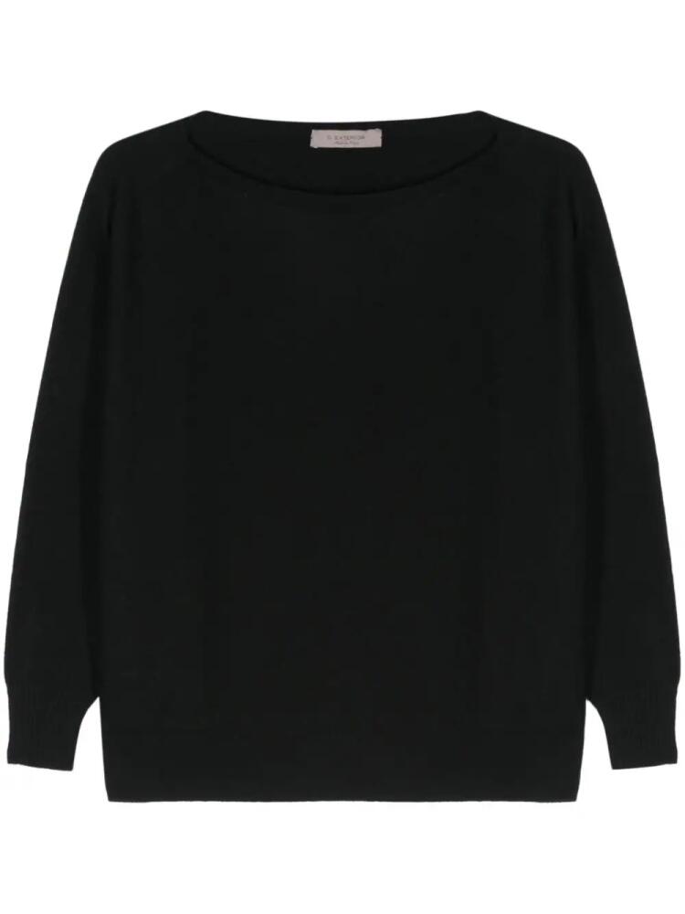 D.Exterior fine-knit sweater - Black Cover