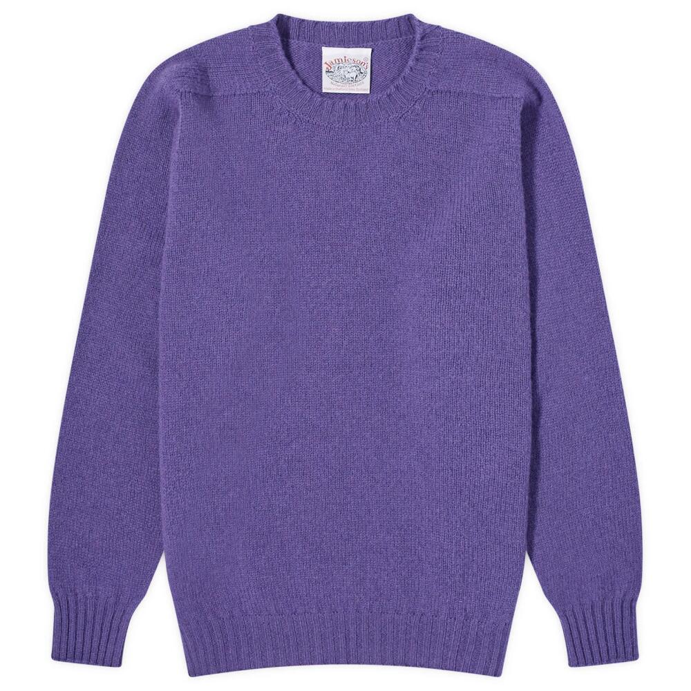 Jamieson's of Shetland Men's Crew Knit in Purple Cover