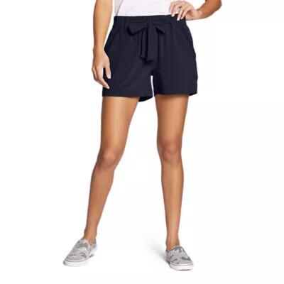 Eddie Bauer Women's Departure High-Rise Mesh-Inset Shorts Cover