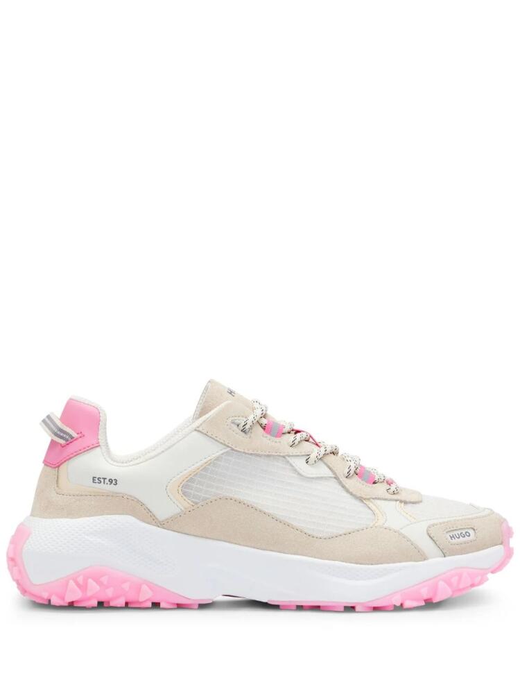 HUGO panelled low-top sneakers - Pink Cover