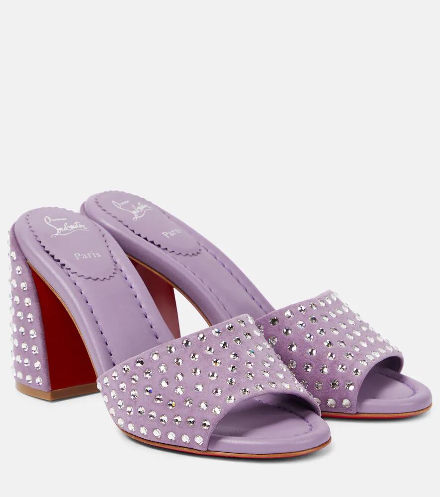 Christian Louboutin Jane embellished suede mules Cover