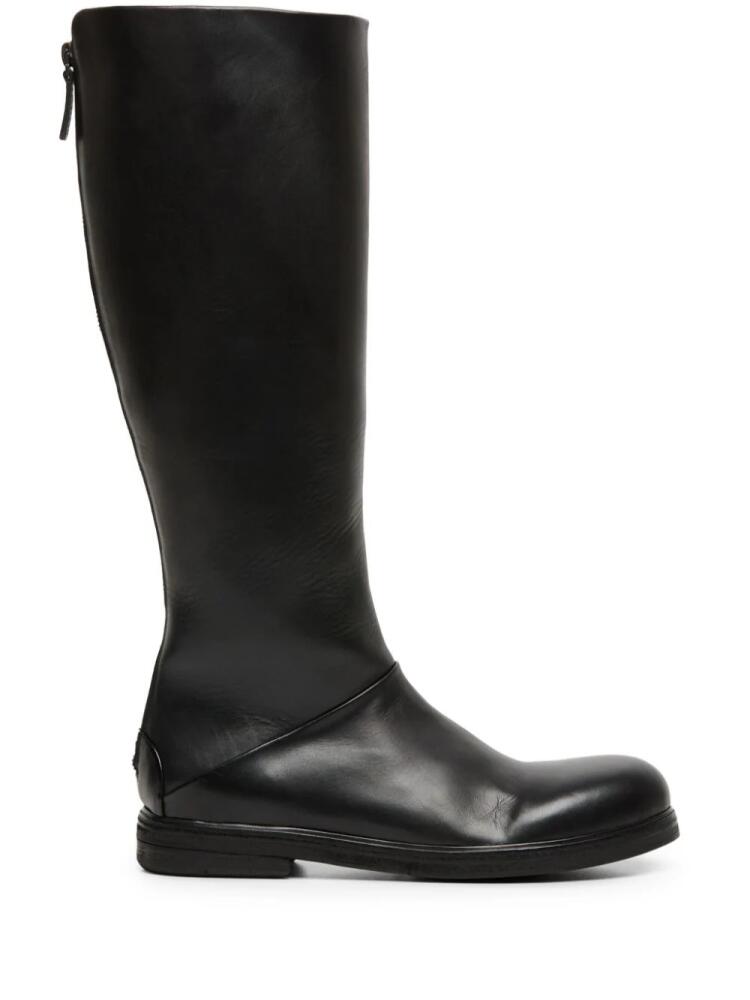 Marsèll back zip leather boots - Black Cover