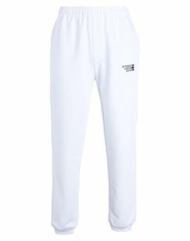 Vetements Man Pants White Cotton, Polyester Cover