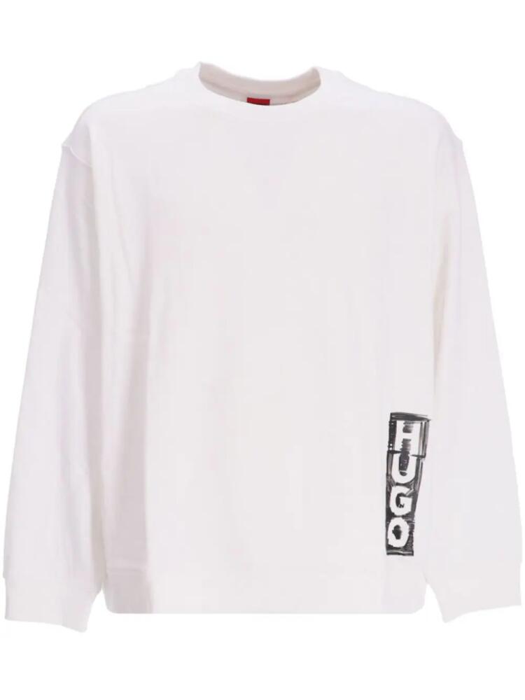 HUGO logo-print cotton sweatshirt - Pink Cover