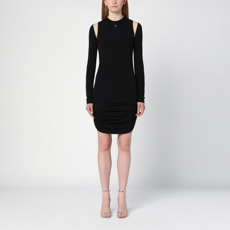 Dsquared2 Black viscose mini dress with cut out Cover