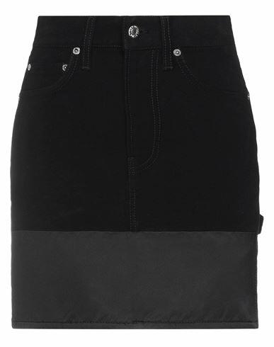 Helmut Lang Woman Mini skirt Black Cotton, Silk Cover