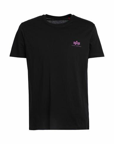 Alpha Industries Man T-shirt Black Cotton Cover