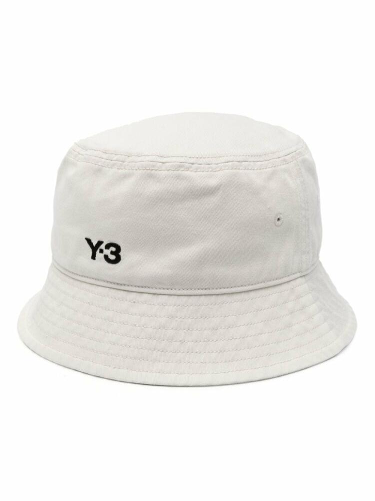 Y-3 logo-embroidered bucket hat - Neutrals Cover