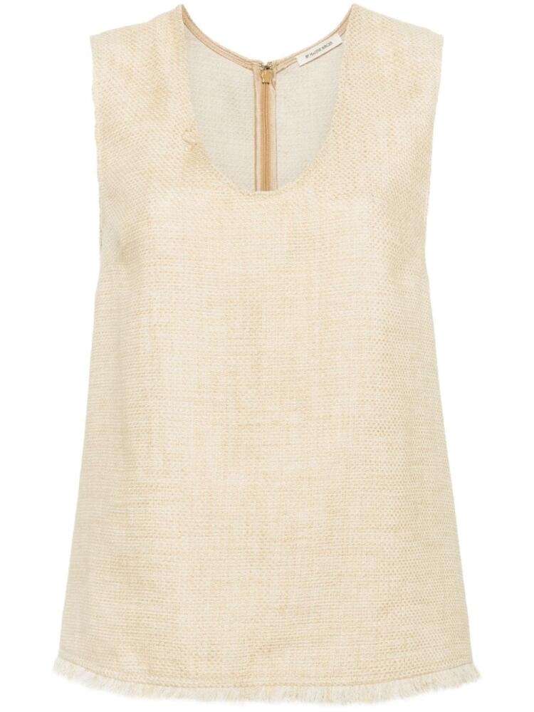 By Malene Birger Debbia fringed tank top - Neutrals Cover