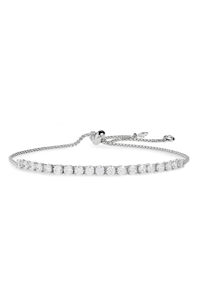 Nordstrom Cubic Zirconia Tennis Slider Bracelet in Clear/Silver Cover