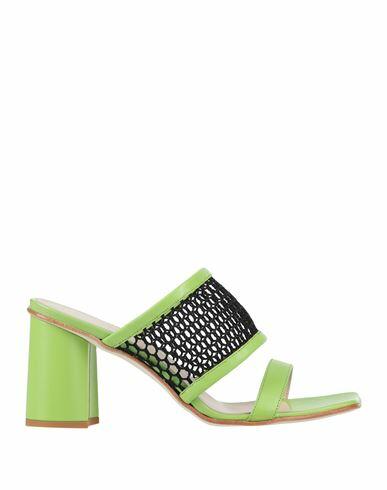 Luca Valentini Woman Sandals Green Soft Leather Cover