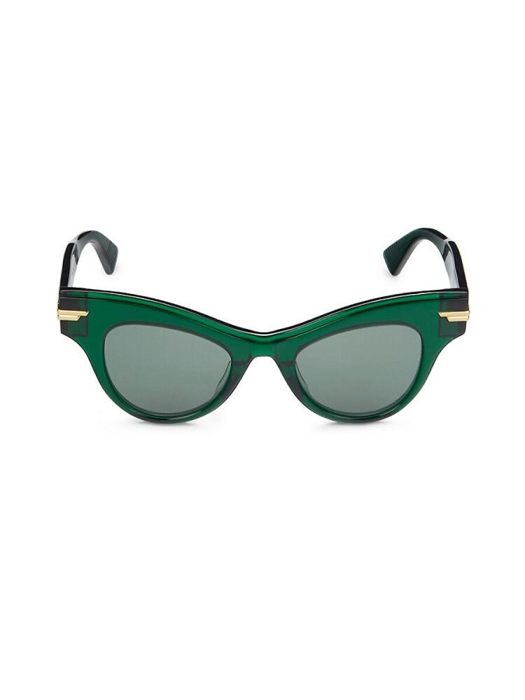 Bottega Veneta Women's 47MM Cat Eye Sunglasses - Green Cover