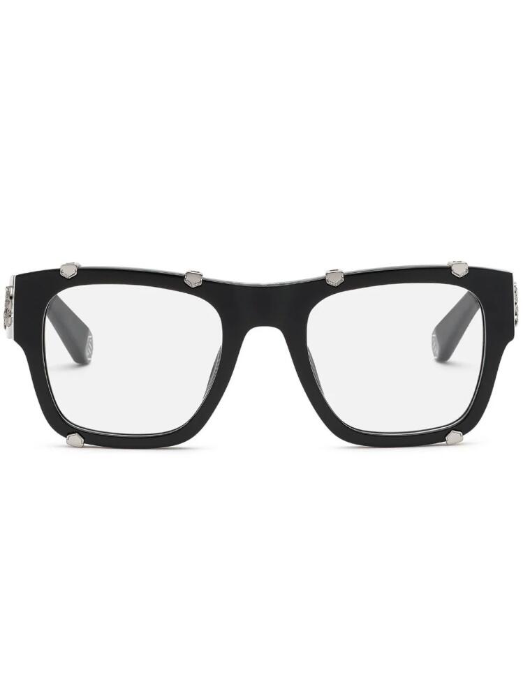 Philipp Plein Icon Hexagon square-frame glasses - Black Cover