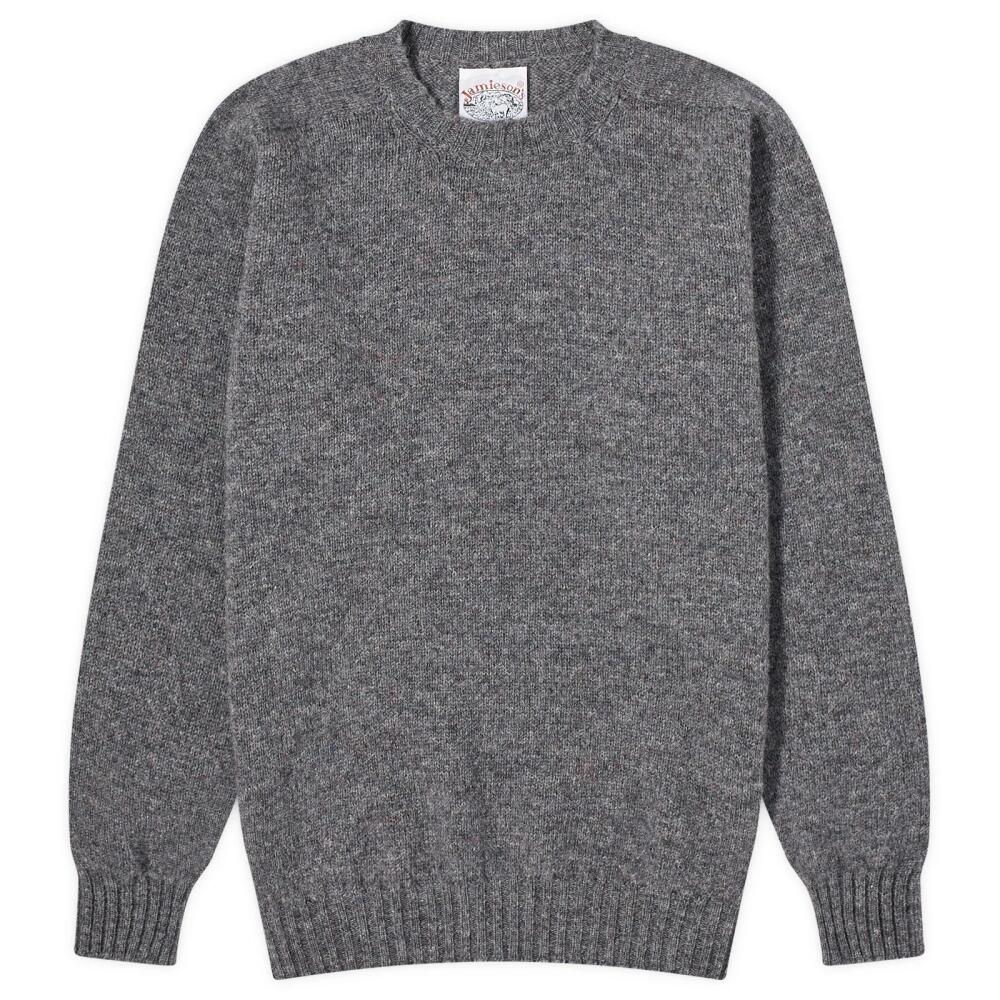 Jamieson's of Shetland Men's Crew Knit in Slate Cover