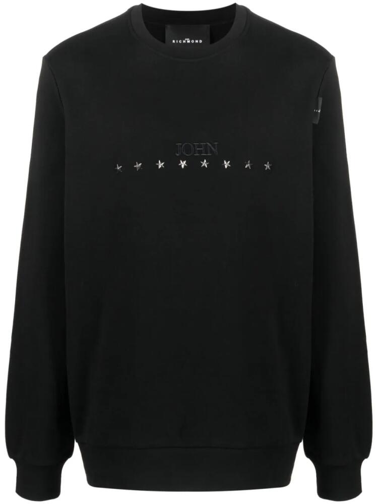 John Richmond logo-embroidered cotton sweatshirt - Black Cover