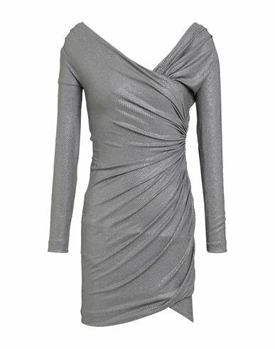 Alexandre Vauthier Woman Mini dress Grey Viscose, Elastane, Glass Cover