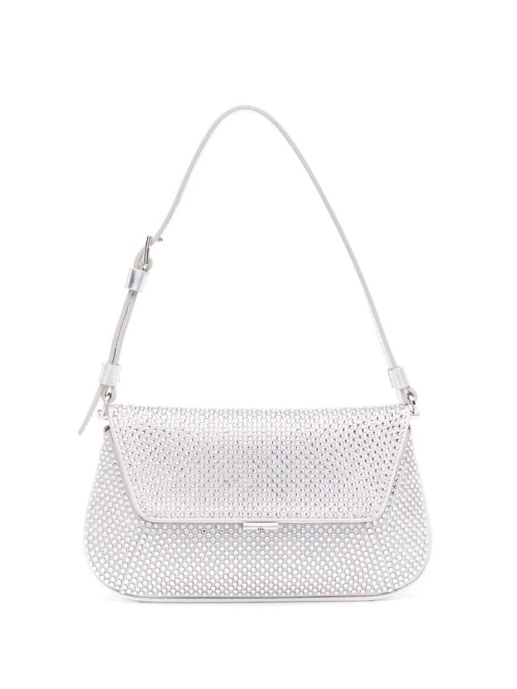 Amina Muaddi Amini crustal-embellished shoulder bag - Silver Cover