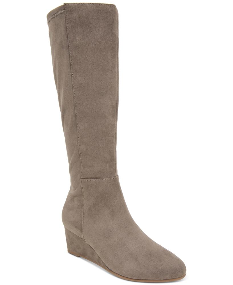 Style & Co Women's Jaylaa Wedge Boots, Created for Macy's - Mink Mc Cover