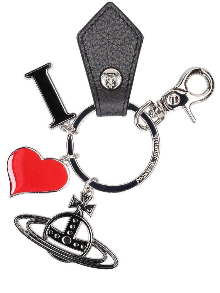 VIVIENNE WESTWOOD I Love Orb Leather Key Holder Cover