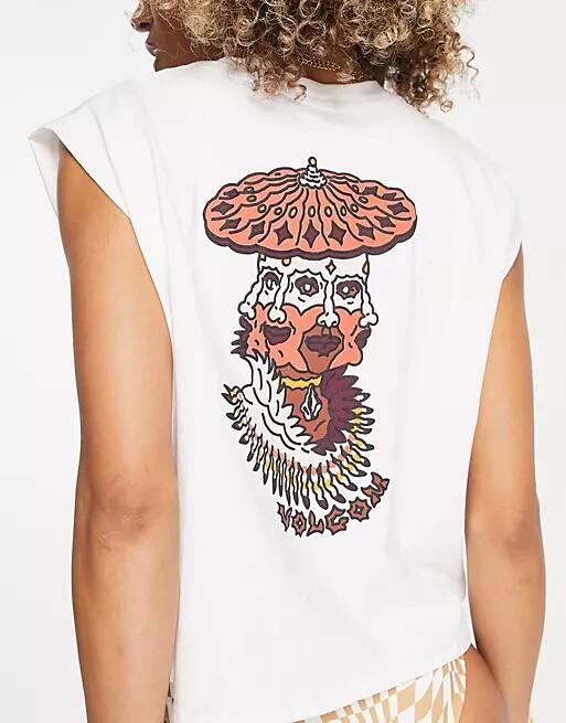 Volcom connected minds tank top in star white Cover