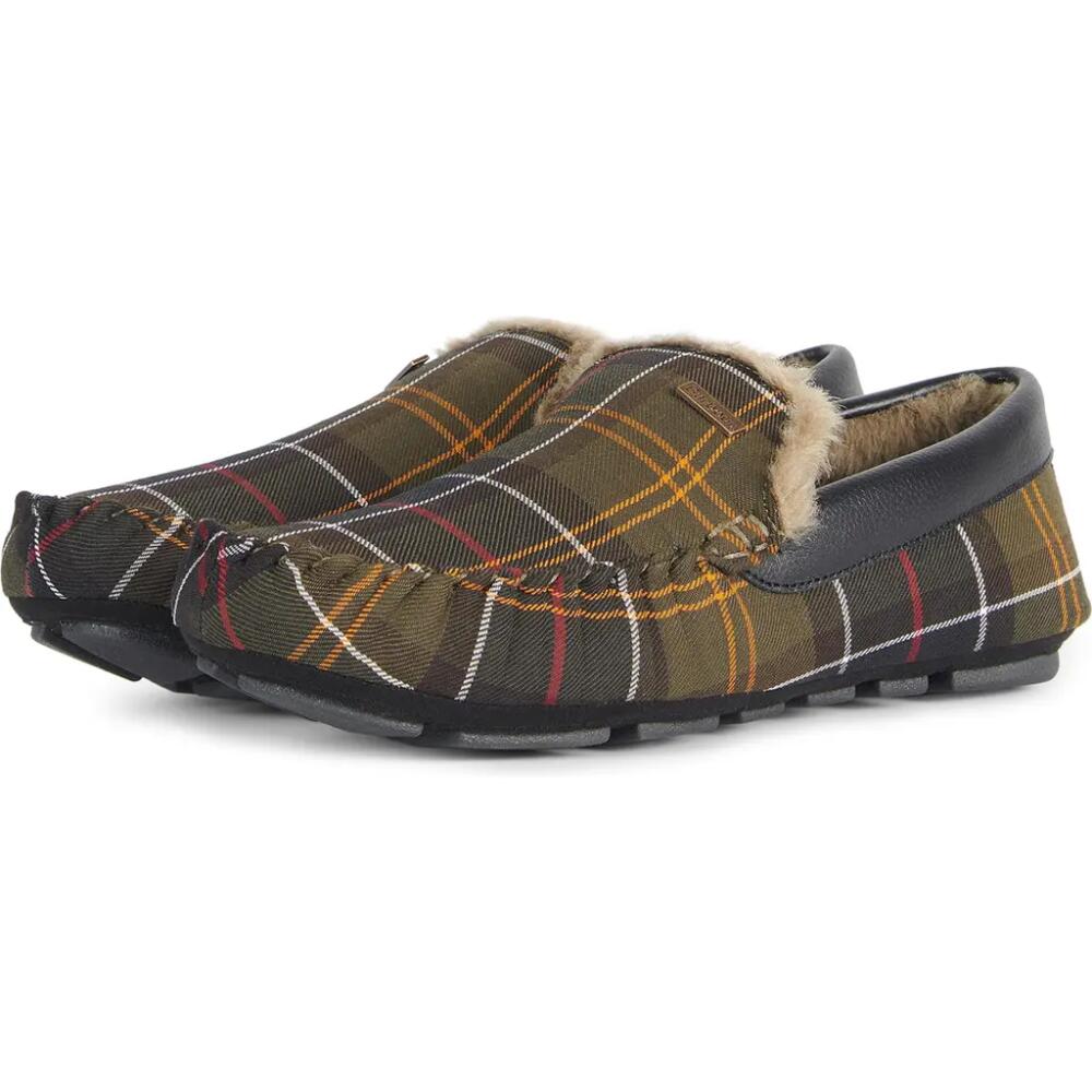 Barbour Monty Faux Fur Lined Slipper in Recycled Classic Tartan Cover